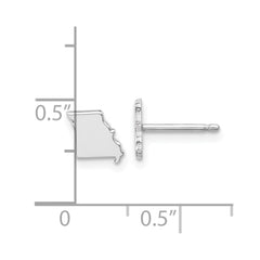 XNE50SS-MO Sterling Silver/Rhodium-plated Missouri State Earrings
