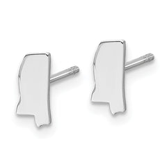 XNE50SS-MS Sterling Silver/Rhodium-plated Mississippi State Earrings
