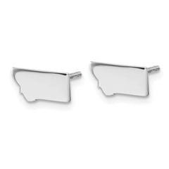 XNE50SS-MT Sterling Silver/Rhodium-plated Montana State Earrings
