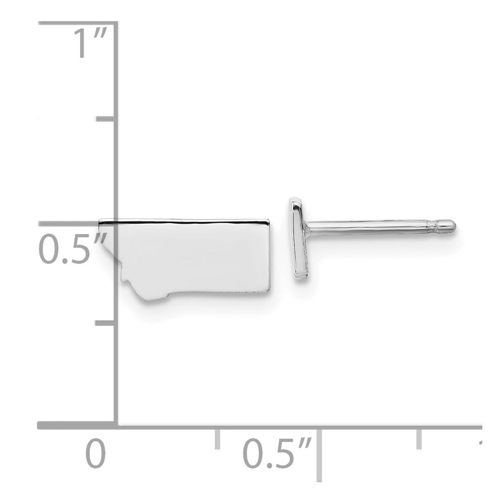 XNE50SS-MT Sterling Silver/Rhodium-plated Montana State Earrings