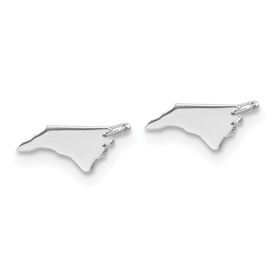 XNE50SS-NC Sterling Silver/Rhodium-plated North Carolina State Earrings