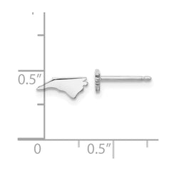 XNE50SS-NC Sterling Silver/Rhodium-plated North Carolina State Earrings