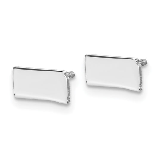 XNE50SS-ND Sterling Silver/Rhodium-plated North Dakota State Earrings