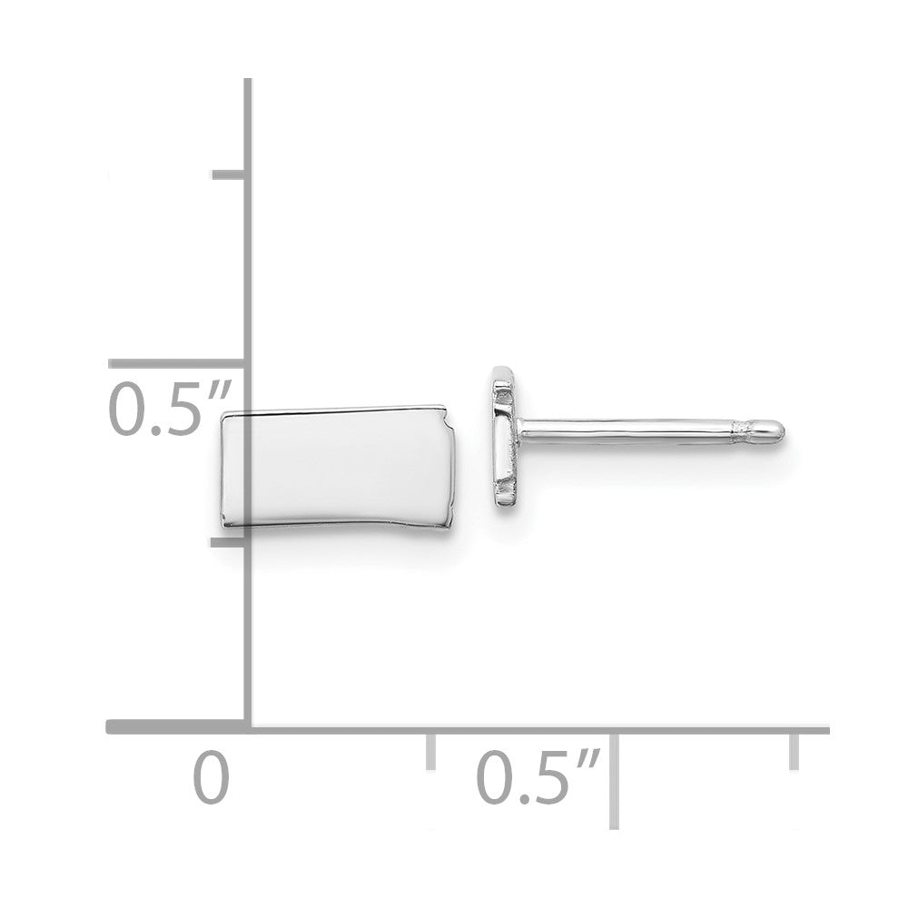 XNE50SS-ND Sterling Silver/Rhodium-plated North Dakota State Earrings