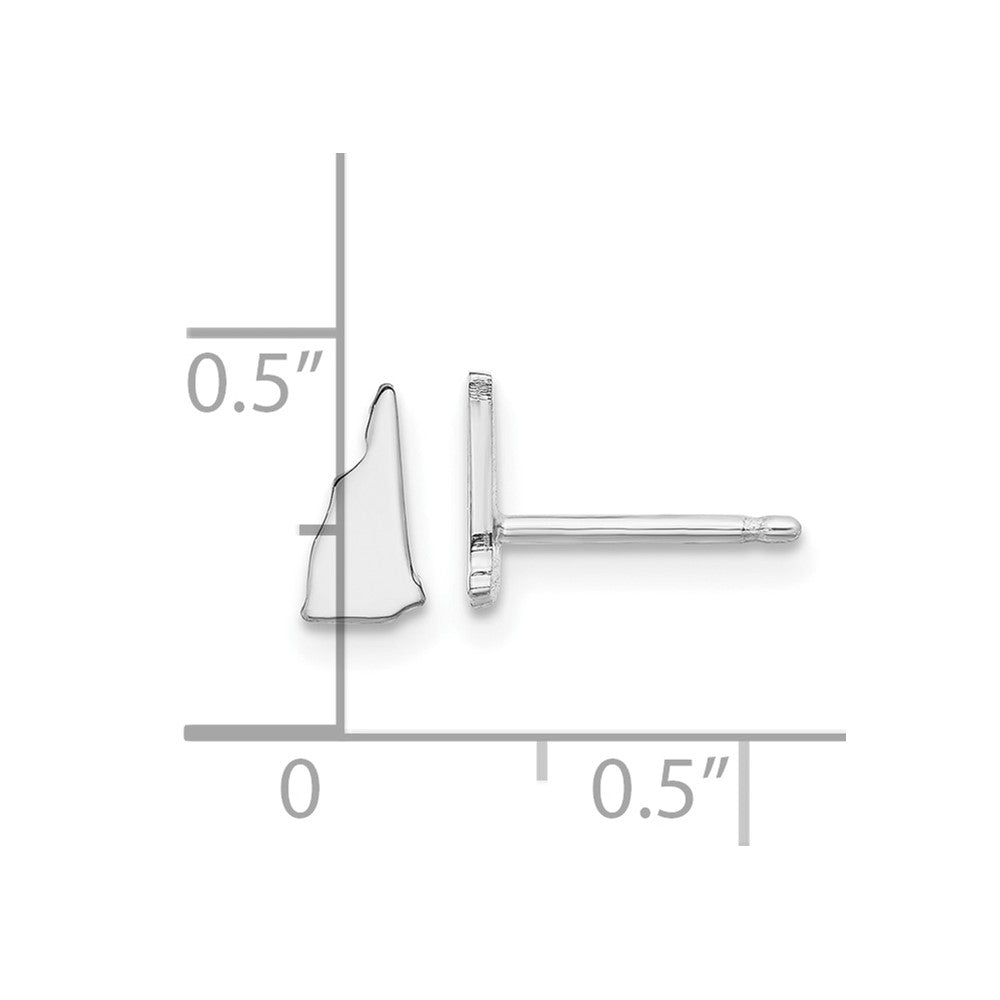 XNE50SS-NH Sterling Silver/Rhodium-plated New Hampshire State Earrings