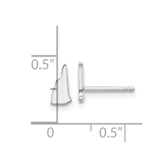 XNE50SS-NH Sterling Silver/Rhodium-plated New Hampshire State Earrings