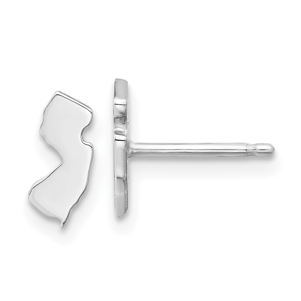 XNE50SS-NJ Sterling Silver/Rhodium-plated New Jersey State Earrings