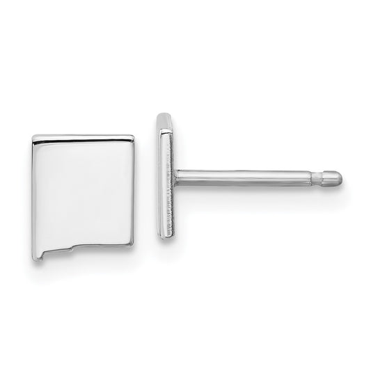 XNE50SS-NM Sterling Silver/Rhodium-plated New Mexico State Earrings
