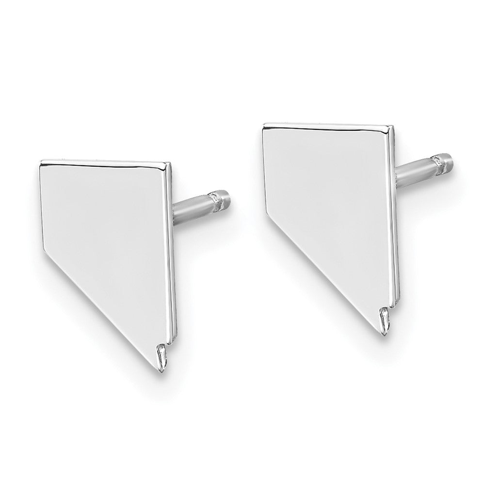 XNE50SS-NV Sterling Silver/Rhodium-plated Nevada State Earrings