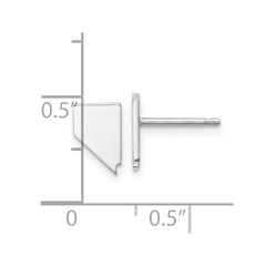 XNE50SS-NV Sterling Silver/Rhodium-plated Nevada State Earrings