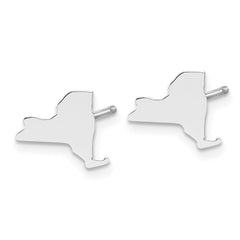 XNE50SS-NY Sterling Silver/Rhodium-plated New York State Earrings