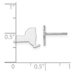 XNE50SS-NY Sterling Silver/Rhodium-plated New York State Earrings