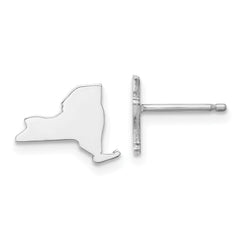 XNE50SS-NY Sterling Silver/Rhodium-plated New York State Earrings