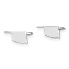 XNE50SS-OK Sterling Silver/Rhodium-plated Oklahoma State Earrings