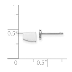 XNE50SS-OK Sterling Silver/Rhodium-plated Oklahoma State Earrings