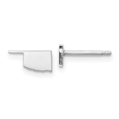 XNE50SS-OK Sterling Silver/Rhodium-plated Oklahoma State Earrings