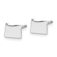 XNE50SS-OR Sterling Silver/Rhodium-plated Oregon State Earrings
