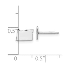 XNE50SS-OR Sterling Silver/Rhodium-plated Oregon State Earrings