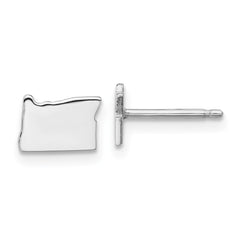 XNE50SS-OR Sterling Silver/Rhodium-plated Oregon State Earrings