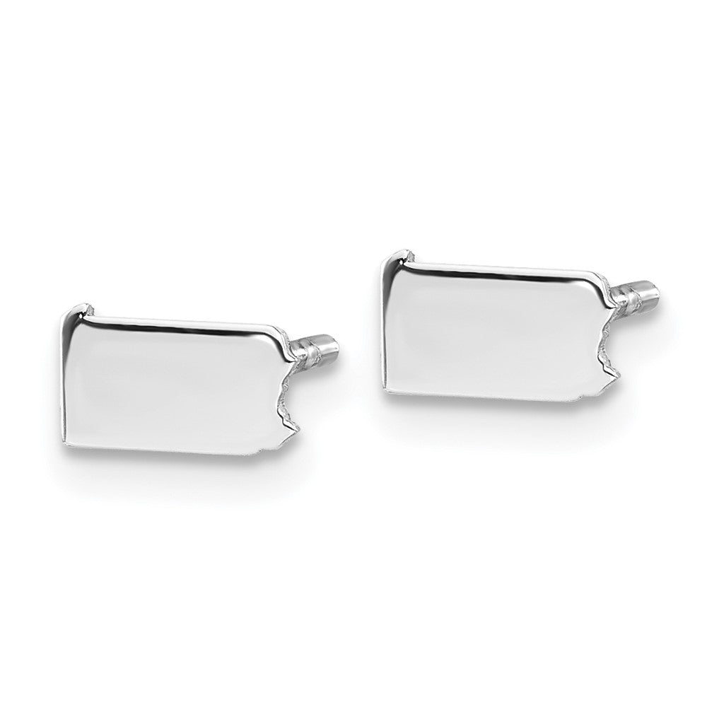XNE50SS-PA Sterling Silver/Rhodium-plated Pennsylvania State Earrings