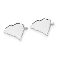 XNE50SS-SC Sterling Silver/ Rhodium-plated South Carolina State Earrings