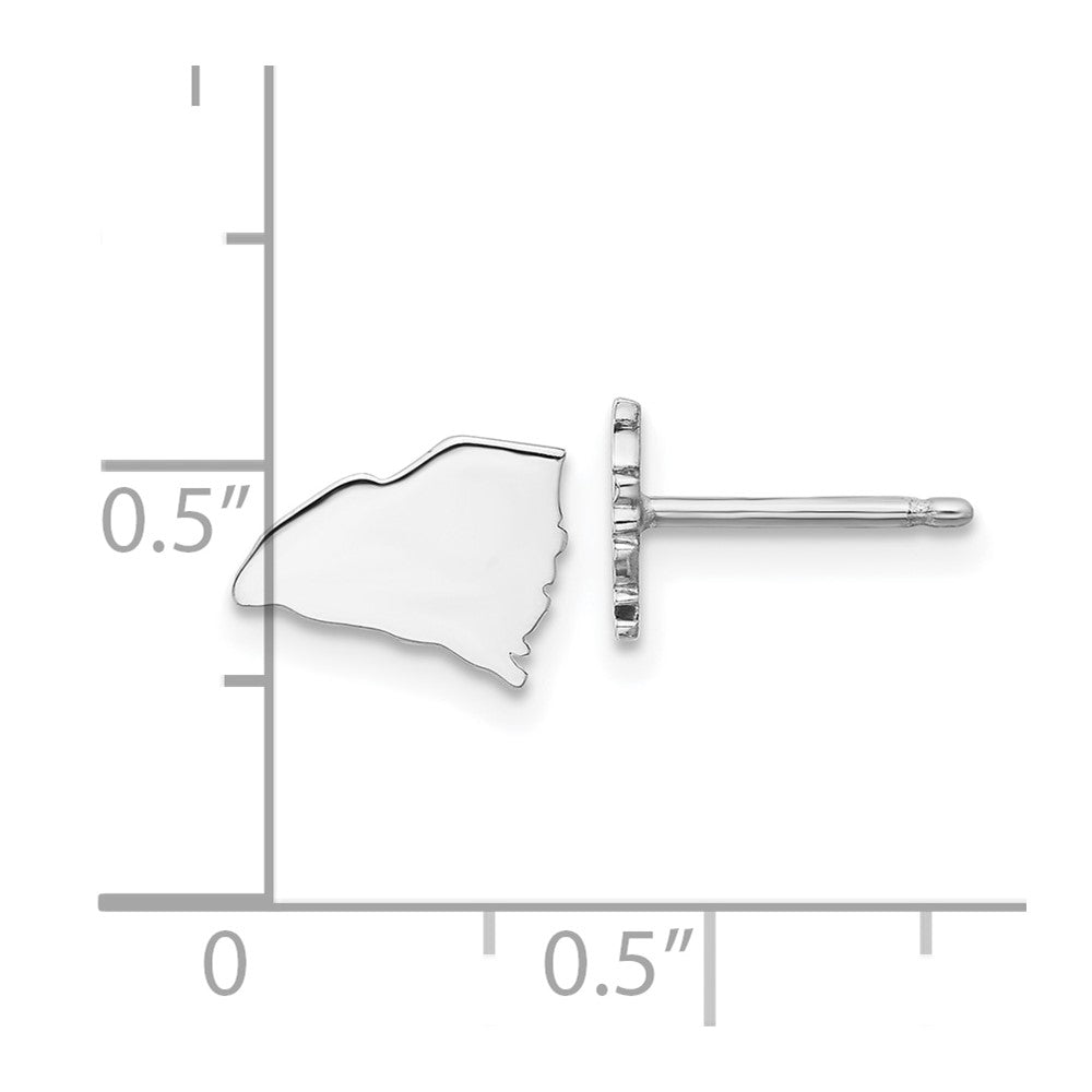 XNE50SS-SC Sterling Silver/ Rhodium-plated South Carolina State Earrings