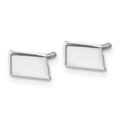 XNE50SS-SD Sterling Silver/Rhodium-plated South Dakota State Earrings