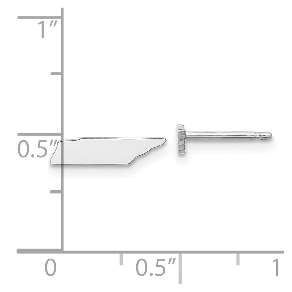 XNE50SS-TN Sterling Silver/Rhodium-plated Tennessee State Earrings