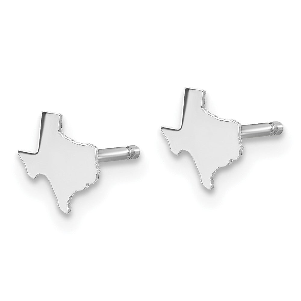 XNE50SS-TX Sterling Silver/Rhodium-plated Texas State Earrings
