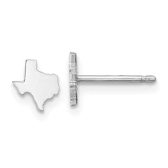 XNE50SS-TX Sterling Silver/Rhodium-plated Texas State Earrings