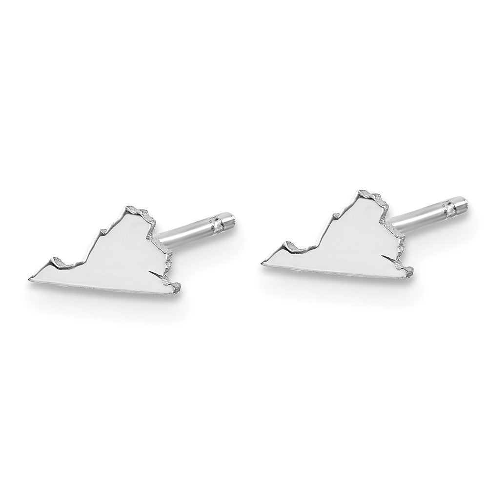 XNE50SS-VA Sterling Silver/Rhodium-plated Virginia State Earrings