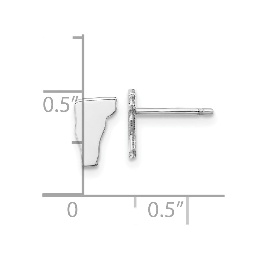 XNE50SS-VT Sterling Silver/Rhodium-plated Vermont State Earrings
