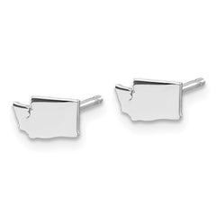 XNE50SS-WA Sterling Silver/Rhodium-plated Washington State Earrings