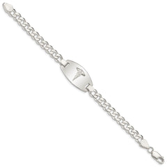 Sterling Silver Medical Jewelry Curb Link Bracelet XSM156