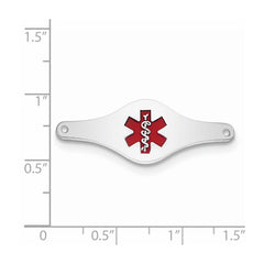 Sterling Silver Rhodium-plated Medical ID Plate XSM74