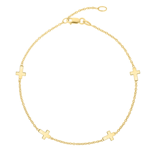 Yellow Gold Polished  Anklet