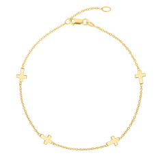 Yellow Gold Polished  Anklet
