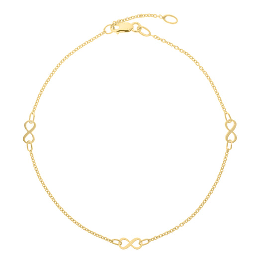 Yellow Gold Polished  Anklet