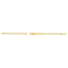 Yellow Gold Diamond Cut/ Textured ID Bracelets Bracelet