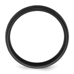 Chisel Black Zirconium Polished 6mm Band