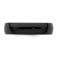 Chisel Black Zirconium Polished 6mm Band