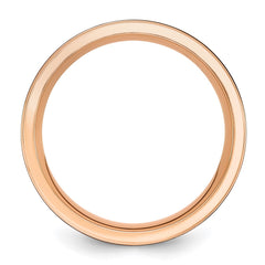 Chisel Black Zirconium Brushed and Polished Rose IP-plated 8mm Band