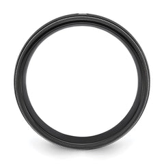 Chisel Black Zirconium Brushed with CZ 8mm Band