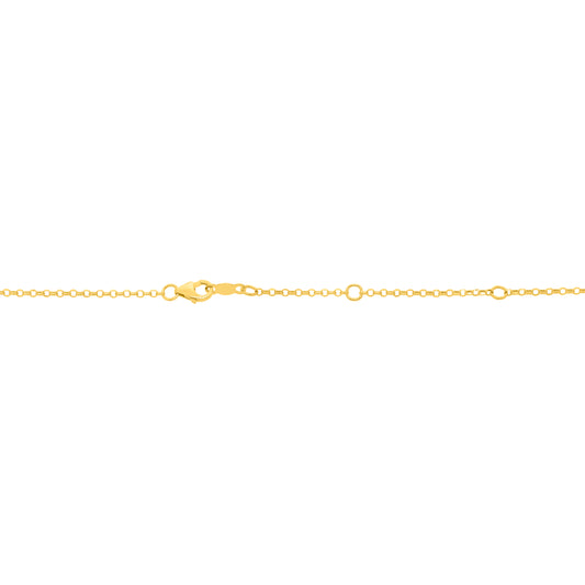 Yellow Gold Diamond Cut/ Textured Double Extendable Chain Basic Chain