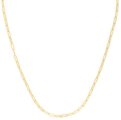 Yellow Gold Polished Paperclip Bracelet