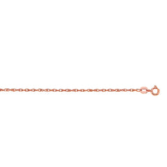 Rose Gold Diamond Cut/ Textured Carded Machine Rope Necklace