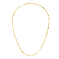Yellow Gold Polished Lite Paperclip Chain Bracelet