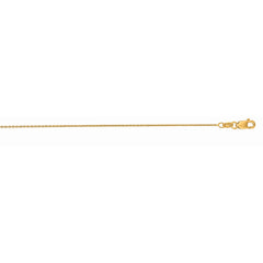 Yellow Gold Diamond Cut/ Textured Classic Cable Necklace