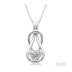 ASHI Silver Heart Shape Diamond Fashion Pendant 86129PPSSSLPD