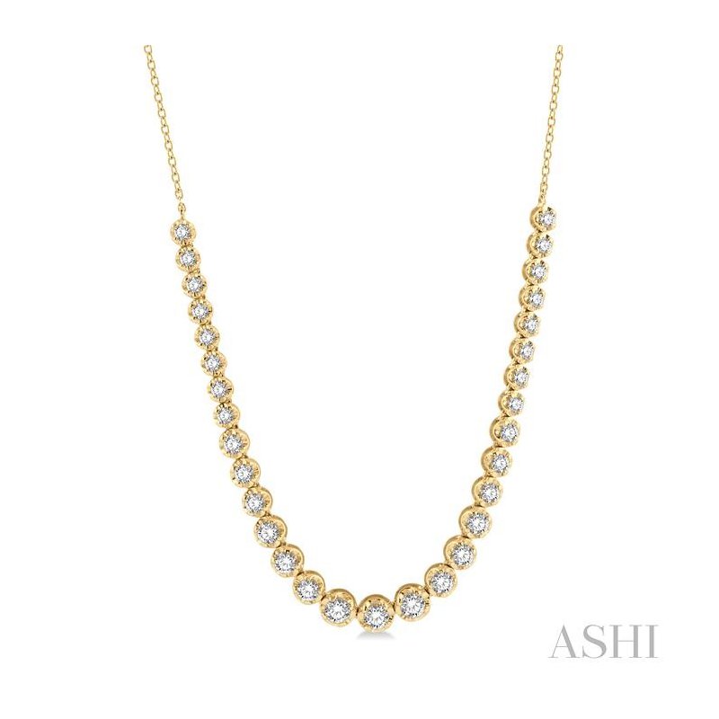 ASHI Illusion Diamond Necklace 99932PPFGNKYG